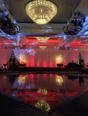 Uplighted Dance floor with Gobos